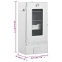 Horno ahumador de barbacoa con mesa acero galvanizado de vidaXL, Barbacoas - Ref: Foro24-3187616, Precio: 186,78 €, Descuento: %