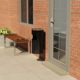 26 L steel wall-mounted trash can with ashtray by vidaXL, Ashtrays - Ref: Foro24-51096, Price: 100,54 €, Discount: %