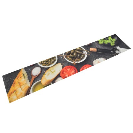 Alfombra de cocina lavable terciopelo dibujo vino cena 60x300cm de vidaXL, Felpudos - Ref: Foro24-136554, Precio: 41,93 €, De...