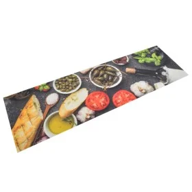 Alfombra de cocina lavable terciopelo dibujo vino cena 45x150cm de vidaXL, Felpudos - Ref: Foro24-136552, Precio: 24,02 €, De...