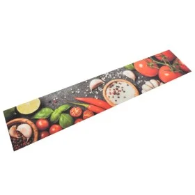 Alfombra de cocina lavable terciopelo dibujo verduras 60x300 cm de vidaXL, Felpudos - Ref: Foro24-136539, Precio: 49,76 €, De...