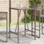 Mesa de bar de exterior ratán sintético gris 70x70x110 cm en Mesas de jardín | Comprar online en Foru.es