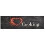 Alfombra de cocina lavable terciopelo Cooking negro 45x150 cm de vidaXL, Felpudos - Ref: Foro24-136549, Precio: 24,93 €, Desc...