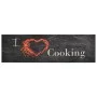 Alfombra de cocina lavable terciopelo Cooking negro 45x150 cm de vidaXL, Felpudos - Ref: Foro24-136549, Precio: 22,01 €, Desc...