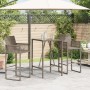 Mesa de bar de exterior ratán sintético gris 70x70x110 cm en Mesas de jardín | Comprar online en Foru.es