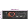 Alfombra de cocina lavable terciopelo Cooking negro 45x150 cm de vidaXL, Felpudos - Ref: Foro24-136549, Precio: 24,93 €, Desc...