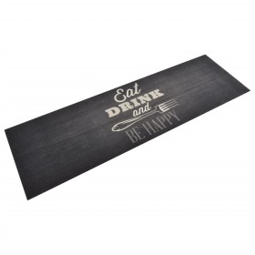 Alfombra de cocina lavable terciopelo negro 60x180 cm de vidaXL, Felpudos - Ref: Foro24-136559, Precio: 38,47 €, Descuento: %