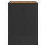 Mesa alta jardín superficie madera ratán PE negro 105x80x110 cm en Mesas de jardín | Comprar online en Foru.es