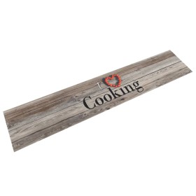Alfombra de cocina lavable terciopelo Cooking gris 60x300 cm de vidaXL, Felpudos - Ref: Foro24-136548, Precio: 58,35 €, Descu...