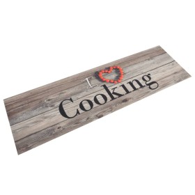 Alfombra de cocina lavable terciopelo Cooking gris 45x150 cm de vidaXL, Felpudos - Ref: Foro24-136546, Precio: 18,09 €, Descu...