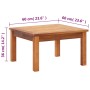Mesa de centro de jardín madera maciza de acacia 60x60x36 cm de vidaXL, Mesas de jardín - Ref: Foro24-46004, Precio: 72,81 €,...
