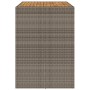 Mesa alta jardín superficie madera ratán PE gris 145x80x110 cm en Mesas de jardín | Comprar online en Foru.es