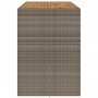 Mesa alta jardín superficie madera ratán PE gris 185x80x110 cm en Mesas de jardín | Comprar online en Foru.es