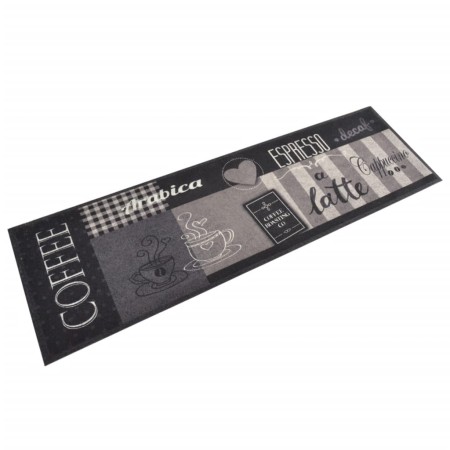 Alfombra de cocina lavable terciopelo negro café 45x150 cm de vidaXL, Felpudos - Ref: Foro24-136555, Precio: 27,53 €, Descuen...