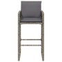 Taburetes de cocina con cojines 2 uds ratán sintético gris en Sillas de jardín | Comprar online en Foru.es