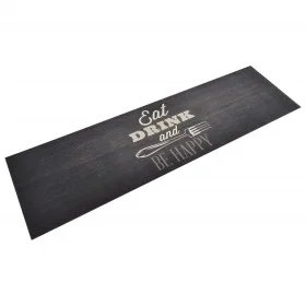 Washable black velvet kitchen mat 45x150 cm by vidaXL, Doormats - Ref: Foro24-136558, Price: 29,37 €, Discount: %