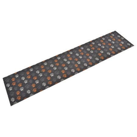 Alfombra de cocina lavable terciopelo dibujo de patas 60x300 cm de vidaXL, Felpudos - Ref: Foro24-136575, Precio: 50,51 €, De...