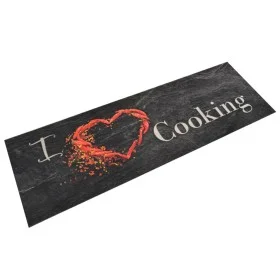 Alfombra de cocina lavable terciopelo Cooking negro 60x180 cm de vidaXL, Felpudos - Ref: Foro24-136550, Precio: 38,97 €, Desc...