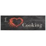 Alfombra de cocina lavable terciopelo Cooking negro 60x180 cm de vidaXL, Felpudos - Ref: Foro24-136550, Precio: 39,76 €, Desc...