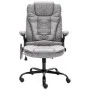 Silla de oficina de masaje piel de ante sintética gris claro de vidaXL, Sillas de oficina - Ref: Foro24-20578, Precio: 242,05...