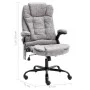 Silla de oficina de masaje piel de ante sintética gris claro de vidaXL, Sillas de oficina - Ref: Foro24-20578, Precio: 242,05...