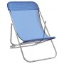 Sillas de playa plegables 2 uds textilene acero recubierto azul de vidaXL, Tumbonas - Ref: Foro24-360187, Precio: 61,09 €, De...