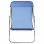 Sillas de playa plegables 2 uds textilene acero recubierto azul de vidaXL, Tumbonas - Ref: Foro24-360187, Precio: 61,09 €, De...