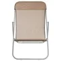 Silla de playa plegable 2 uds acero recubierto textilene taupe de vidaXL, Tumbonas - Ref: Foro24-360193, Precio: 66,08 €, Des...