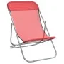 Folding beach chairs 2 pcs red textilene coated steel by vidaXL, Loungers - Ref: Foro24-360189, Price: 59,40 €, Discount: %
