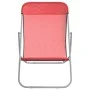 Folding beach chairs 2 pcs red textilene coated steel by vidaXL, Loungers - Ref: Foro24-360189, Price: 59,40 €, Discount: %
