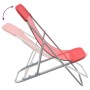 Sillas de playa plegables 2 uds acero recubierto textilene rojo de vidaXL, Tumbonas - Ref: Foro24-360189, Precio: 62,69 €, De...