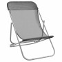 Sillas de playa plegables 2 uds acero recubierto textilene gris de vidaXL, Tumbonas - Ref: Foro24-360190, Precio: 70,77 €, De...