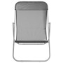 Sillas de playa plegables 2 uds acero recubierto textilene gris de vidaXL, Tumbonas - Ref: Foro24-360190, Precio: 70,77 €, De...