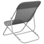 Sillas de playa plegables 2 uds acero recubierto textilene gris de vidaXL, Tumbonas - Ref: Foro24-360190, Precio: 70,77 €, De...