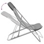 Sillas de playa plegables 2 uds acero recubierto textilene gris de vidaXL, Tumbonas - Ref: Foro24-360190, Precio: 70,77 €, De...