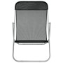 Silla de playa plegable 2 uds acero recubierto textilene negro de vidaXL, Tumbonas - Ref: Foro24-360188, Precio: 63,82 €, Des...