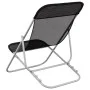 Folding beach chair 2 pcs coated steel black textilene by vidaXL, Loungers - Ref: Foro24-360188, Price: 60,38 €, Discount: %