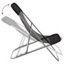 Silla de playa plegable 2 uds acero recubierto textilene negro de vidaXL, Tumbonas - Ref: Foro24-360188, Precio: 63,82 €, Des...