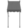 Toldo retráctil de tela y acero gris antracita 100x150 cm en Toldos | Comprar online en Foru.es