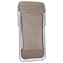 Silla de playa plegable 2 uds acero recubierto textilene marrón de vidaXL, Tumbonas - Ref: Foro24-360191, Precio: 70,77 €, De...