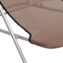 Silla de playa plegable 2 uds acero recubierto textilene marrón de vidaXL, Tumbonas - Ref: Foro24-360191, Precio: 70,77 €, De...