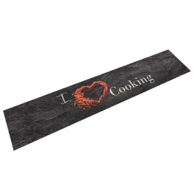 Alfombra de cocina lavable terciopelo Cooking negro 60x300 cm de vidaXL, Felpudos - Ref: Foro24-136551, Precio: 51,53 €, Desc...