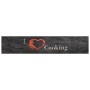 Alfombra de cocina lavable terciopelo Cooking negro 60x300 cm de vidaXL, Felpudos - Ref: Foro24-136551, Precio: 52,49 €, Desc...