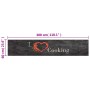Alfombra de cocina lavable terciopelo Cooking negro 60x300 cm de vidaXL, Felpudos - Ref: Foro24-136551, Precio: 52,49 €, Desc...