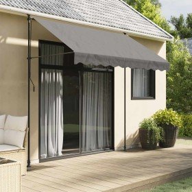 Toldo retráctil de tela y acero gris antracita 250x150 cm en Toldos | Comprar online en Foru.es