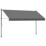 Toldo retráctil de tela y acero gris antracita 350x150 cm en Toldos | Comprar online en Foru.es