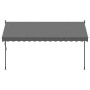 Toldo retráctil de tela y acero gris antracita 350x150 cm en Toldos | Comprar online en Foru.es