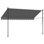 Toldo retráctil de tela y acero gris antracita 350x150 cm en Toldos | Comprar online en Foru.es