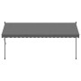 Toldo retráctil de tela y acero gris antracita 400x150 cm en Toldos | Comprar online en Foru.es