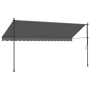 Toldo retráctil de tela y acero gris antracita 400x150 cm en Toldos | Comprar online en Foru.es